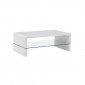 Table basse PRIMIS laqué blanc brillant double plateau en verre|Table Basse|Baita Home