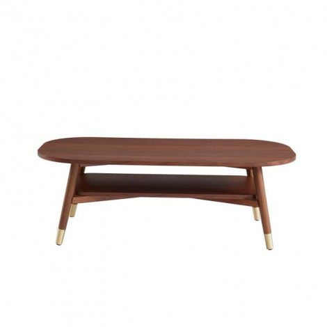 Table basse MARCELLO placage noyer double plateau 120cm|Table Basse|Baita Home