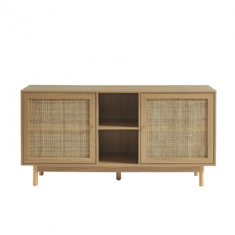 Buffet HELENA effet chêne et cannage rotin 150 cm|Buffet|Baita Home