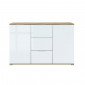 Buffet ZELE laqué blanc et effet chêne 135cm|Buffet|Baita Home