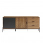 Buffet GEOMA effet chêne foncé et gris 180cm|Buffet|Baita Home