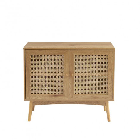Buffet INES effet chêne et cannage rotin l90cm|Buffet|Baita Home