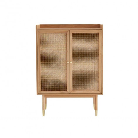 Buffet haut LEON chêne et cannage rotin 90cm|Buffet|Baita Home