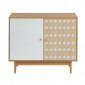 Buffet LEIKA blanc et effet chêne 2 portes 90cm|Buffet|Baita Home