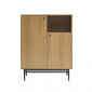 Buffet haut JAMES effet chêne pieds métal noir 90cm|Buffet|Baita Home