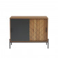 Buffet GEOMA effet chêne foncé et gris 90cm|Buffet|Baita Home