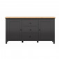 Buffet HESEN effet chêne et anthracite 186cm|Buffet|Baita Home