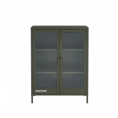 Buffet PANTONE vert olive foncé portes en verre cannelé|Buffet|Baita Home