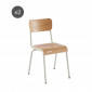 Lot de 2 chaises PANTONE beige sable et placage frêne|Chaise|Baita Home