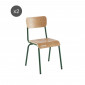 Lot de 2 chaises PANTONE kaki et placage frêne|Chaise|Baita Home