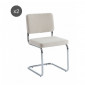 Lot de 2 chaises JACK velours côtelé écru pieds métal chromé|Chaise|Baita Home