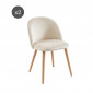 Lot de 2 chaises MACARON velours beige sable pieds hêtre massif|Chaise|Baita Home
