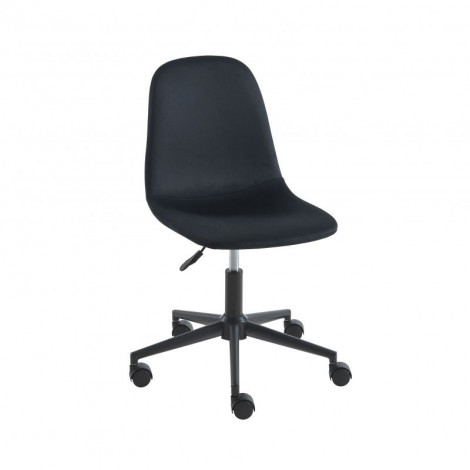 Chaise de bureau LENA velours noir 5 roulettes|Chaise|Baita Home