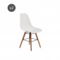 Lot de 2 chaises STELLA blanches pieds hêtre massif|Chaise|Baita Home