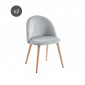 Lot de 2 chaises SHELL velours gris clair design coquillage|Chaise|Baita Home