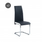 Lot de 2 chaises MARA simili noir et blanc pieds métal chromé|Chaise|Baita Home