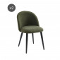 Lot de 2 chaises MACARON tissu bouclettes kaki pieds métal noir|Chaise|Baita Home