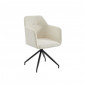 Fauteuil de table pivotant DALSTON tissu bouclette écru|Chaise|Baita Home