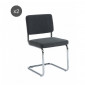 Lot de 2 chaises JACK velours côtelé gris charbon pieds métal chromé|Chaise|Baita Home