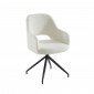Chaise pivotante PHILOMENE bouclette écrue et métal noir|Chaise|Baita Home