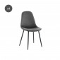 Lot de 4 chaises LENA velours gris pieds en métal noir|Chaise|Baita Home