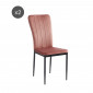 Lot de 2 chaises POPPY velours rose pieds métal noir|Chaise|Baita Home