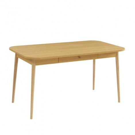 Table à manger MACARON effet chêne avec tiroir|Table|Baita Home