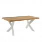 Table à manger PLATON placage chêne et métal blanc 180cm|Table|Baita Home
