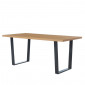 Table à manger FELIX effet chêne et métal noir 180cm|Table|Baita Home