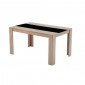 Table de séjour DAMIA noir et effet chêne 140cm|Table|Baita Home