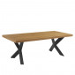 Table à manger PLATON placage chêne et métal noir 220cm|Table|Baita Home