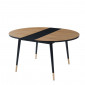 Table extensible CAVALLO effet chêne et noir 120-150cm|Table|Baita Home