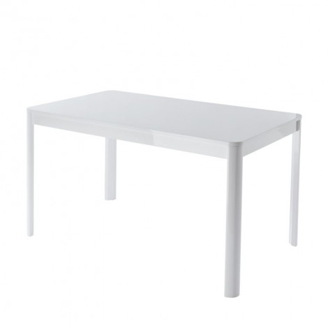 Table à manger DAVIA laqué blanc brillant 140cm|Table|Baita Home