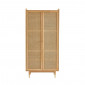 Armoire LEON placage chêne et cannage rotin h190cm|Armoire|Baita Home