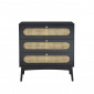 Commode ANATOLE noir et cannage rotin|Commode|Baita Home