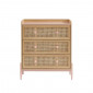 Commode PABLO rose et cannage rotin 3 tiroirs|Commode|Baita Home