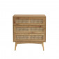 Commode INES effet chêne et cannage rotin 3 tiroirs|Commode|Baita Home