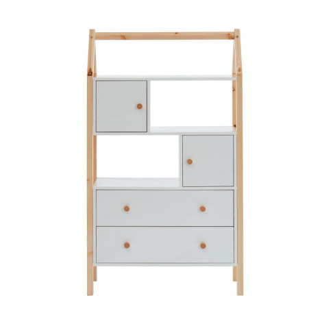Commode TINY blanc 2 portes et 2 tiroirs 80cm|Commode|Baita Home