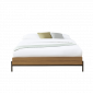 Cadre de lit GEOMA effet chêne foncé 140x190 sommier inclus|Lit Adulte|Baita Home