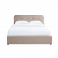 Lit coffre KNUT velours beige sable 160x200 sommier inclus|Lit Adulte|Baita Home