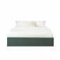Lit coffre SAKURA velours vert forêt 160x200 sommier inclus|Lit Adulte|Baita Home