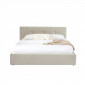 Lit coffre SEGURO velours beige crème 180x200 sommier inclus|Lit Adulte|Baita Home