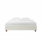 Lit coffre KORALL tissu bouclettes écru 180x200 sommier inclus|Lit Adulte|Baita Home