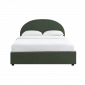 Lit coffre OLAF tissu bouclette vert forêt 160x200 sommier inclus|Lit Adulte|Baita Home