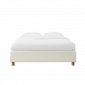 Lit coffre KORALL tissu bouclettes écru 160x200 sommier|Lit Adulte|Baita Home