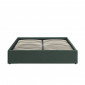 Lit coffre SAKURA velours vert forêt 140x190 sommier inclus|Lit Adulte|Baita Home