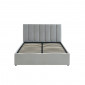 Lit coffre MARIUS tissu gris perle 140x190 sommier inclus|Lit Adulte|Baita Home