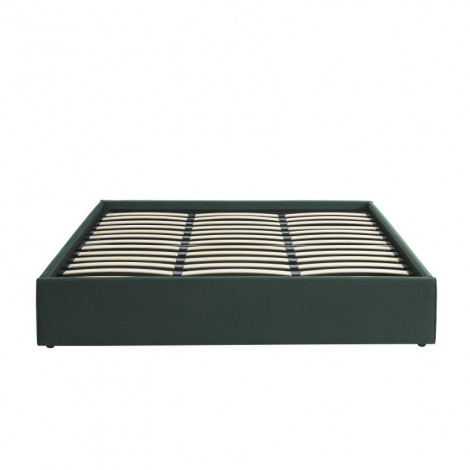 Lit coffre SAKURA velours vert forêt 180x200 sommier inclus|Lit Adulte|Baita Home