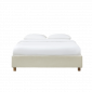 Lit coffre KORALL tissu bouclettes écru 140x190 sommier inclus|Lit Adulte|Baita Home