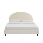 Lit double OLAF tissu bouclette écru 180x200 sommier inclus|Lit Adulte|Baita Home
